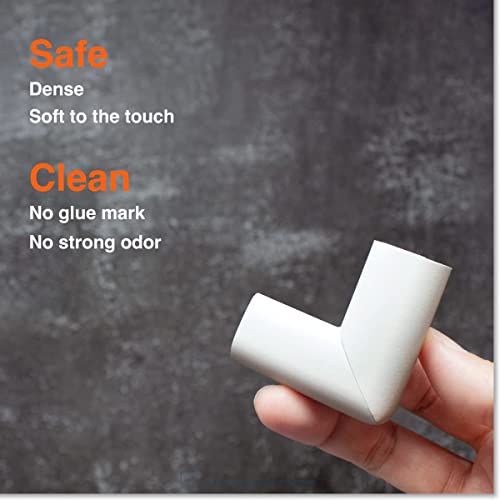 Roving Cove Slimfit Corner Edge Protector for Baby Proofing (Small 15ft Edge 4 Corners), Furniture Safety Bumper Guard, Soft NBR Rubber Foam, 3M Adhesive, Oyster White (Off White) - color: Oyster White, size: Small 15 feet