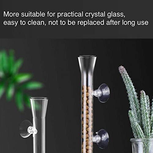Shrimp Feeding Tube and Dish,Clear Crystal Glass Shrimp Feeder Tube Tray for Fish Tank Aquarium Shrimp - size: 13.7" + 1 Tray