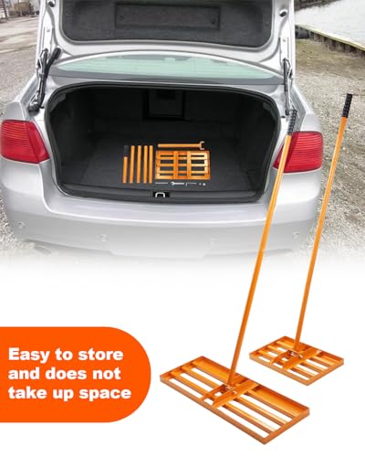 Lawn Leveling Rake 30x10 inch, Yard Leveling Rake with 72" Adjustable Handle for Soil Sand Grass, Heavy-Duty Lawn Leveler for Lawn Yard Garden Farm - style: 30x10 Inch-6 FT