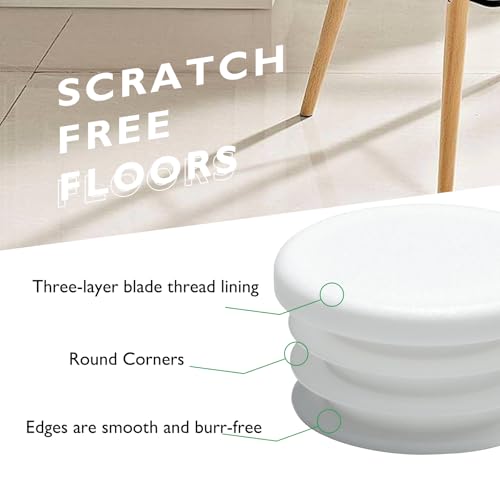 1-7/8"(48mm) Plastic Hole Plugs White -Round Chair Leg Caps, Flush Mount Pipe Plugs, Tubing End Caps for Metal&Wood Legs Tube, Outdoor Furniture Feet caps,for Pipe wall thicknesses of 2.5-4 mm,12 PCS - color: White, size: 12 PCS,1-7/8"(2.5-4mm)
