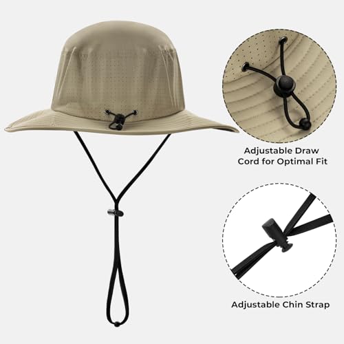 KastKing Sol Armis UPF 50 Boonie Hat - Sun Protection Hat, Fishing Hat, Beach & Hiking Hat, Paddling - color: Q: Nomad, size: Laser-vented Design