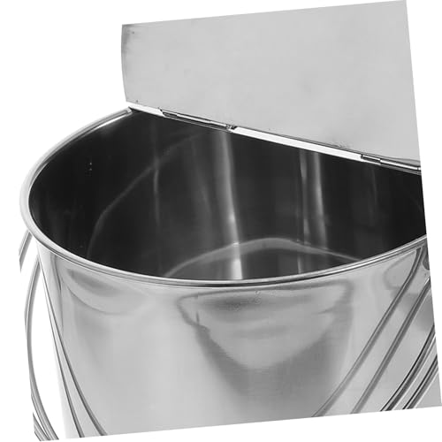 Stainless Steel Portable Ice Cube Storage Bucket with Handle Multi-Function Wine Cooler for Parties Picnics and Camping Events Capacity Beverage Pail for Cold Drinks