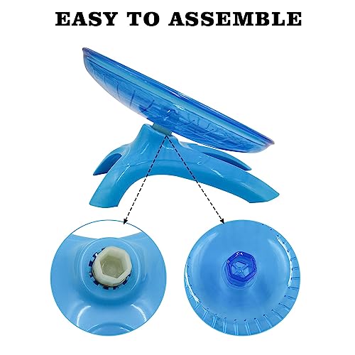 Oooct Hermit Crab Wheel Toy, Small Animals Cage Accessory, Suitable for Hermit Crab, Hamster, Rat - color: Blue, size: Large