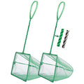2 Pcs Aquarium Fish Net, 6 inches Fine Mesh Quick Catch Fish Net for Fish Tank Betta Fishing Net - color: Green, size: 6" (2-Pack)