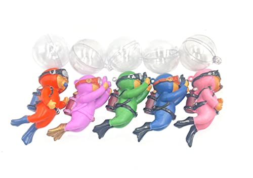 5Pcs Floating Fish Tank Decorations, Cute Little Diver Aquarium Decoration Fish Tank Aquarium Diver Ornament Accessories - color: Multicolor