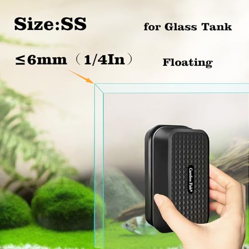 Aquarium Super Strong Small Magnetic Cleaner for Glass Fish Tank Magnet Brush Floating - size: SS