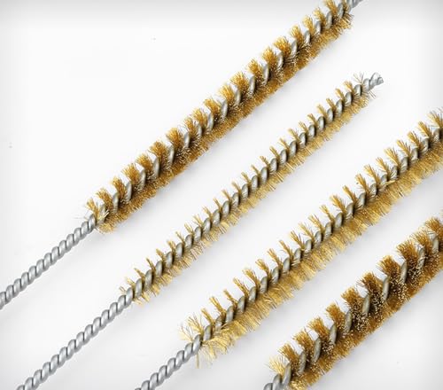 Generic 7pcs Brass Wire Tube Brush Set,Bottle Brushes for Cleaning f, 11-Inch Long Brass Brushes,Deep Cleaning of Matel,Pipes, Bottles, Keyboards, Glass and More, Gold
