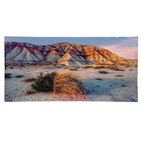 Aquarium Poster Mountain Desert Pattern Self Adhesive 3D PVC Fish Tank Background Decoration, Fade Aquarium Wallpaper Sticker for Freshwater (61 * 30CM) - size: 61*30cm