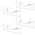 4 Pack Window Plant Floating Shelf, Suction Cup Shelf for Fish Tank, Acrylic Ledge Plants Holder Window Sill Extender for Indoor Plants, Micro Greens, Succulents, Herb Pots (Semicircular)