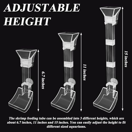 Shrimp Feeder Tube and Dish Set - Aquarium Fish Feeder with Feeding Ring and Cleaning Brush - Prevent Food Scattering
