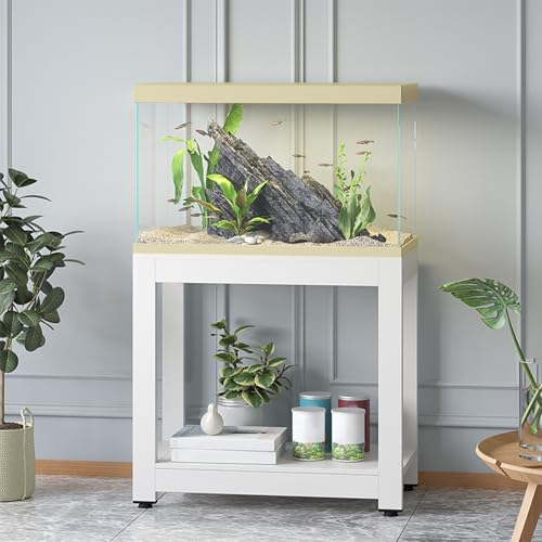 Heavy-Duty Metal Fish Tank Stand - 2-Tier Aquarium Rack, Sturdy Storage Shelf for Home, Cabinet Organizer - Perfect for Aquariums and Home Decor