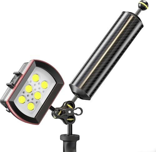 Sea frogs Carbon Fiber Float Arm D60mm, 12'', for Ultralight, Aquatic Arm, Buoyancy Provided 580g, Underwater Camera System Diving Tray Video Light/Strobe GA-8 - color: D60mm, 12'' Carbon Fiber Float Arm