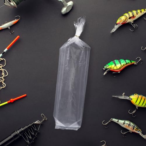 50pcs Thick Plastic Fish Transport Bags 6x34cm for Live Betta and Guppy Shipping Aquarium Packaging Pouches