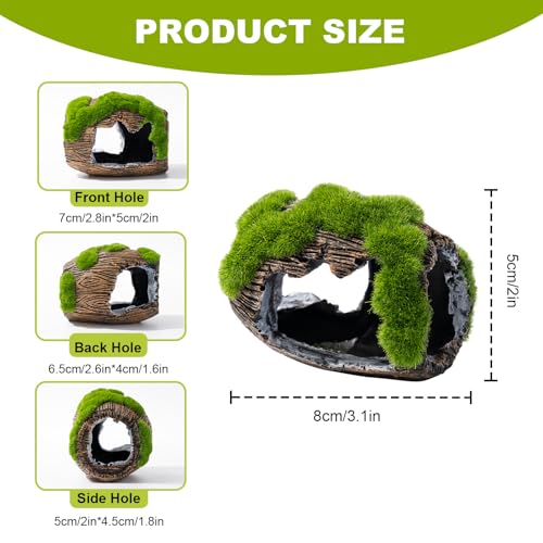 Betta Broken Barrel Decor Fish Tank Accessories, Resin Fish Hide Cave Aquarium Decoration Fish Tank Toys Hole Accessories (Small) - color: Small