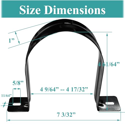 Dust Collection Hose and Pipe Holder Adjustable Hangers Bracket, Don’t Broken Like Plastic After Long Time, Durable Spray Iron, 5 PCS (Black, 4 Inch) - color: Black, size: 4 Inch
