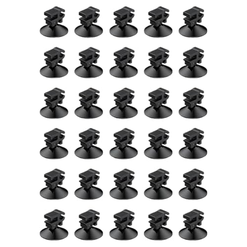 Aquarium Suction Cup Clips, Strong and Secure Hold, 30 Pieces, Fish Tank Suction Cup Clips, Small Fish Hose Clip, Reusable and Tidy Cable Management, for Air Pumps, Lights, Or Filtration Systems