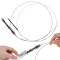 2 PCS Straw Cleaner Brush Extra Long, 39.4 in Extra Long Pipe Cleaners, Black Tube Cleaning Brush for Cleaning Straw, Feeding Tubes, Line and Pump
