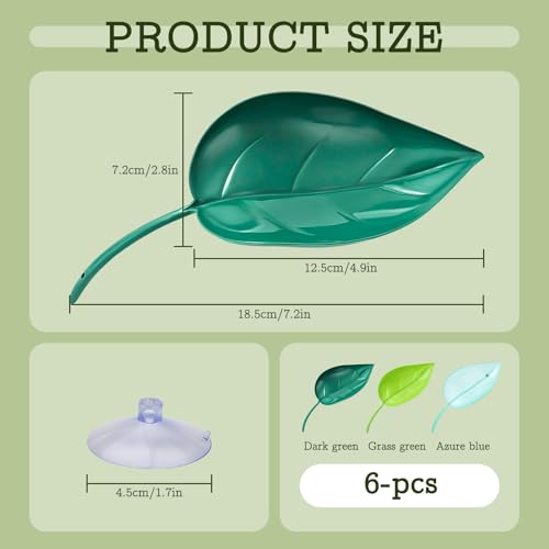Yitexin 6 Pieces 3 Colors Betta Hammock Pad with Suction Cups, Simulating Habitat Betta Leaf Basking Bed Platform, Small Resting Tank for Tree Frog Terrarium Turtle Fish Pet Accessories (3 Colors)