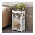 Fish Tank Stand, Freestanding Reptile Terrarium Stand, Metal Iron Shelf Fish Shelf with Non-Slid Mat for Living Room(White,46X26X75CM) - color: White, size: 46X26X75CM