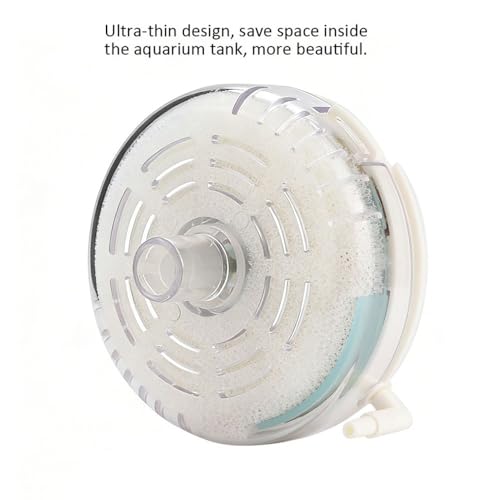 3.15 Inch Ultra Thin Aquarium Filter Sponge Bio Balls Air Stone Betta Shrimp Breeder Tank Water for Fish Tank(L) - style: L
