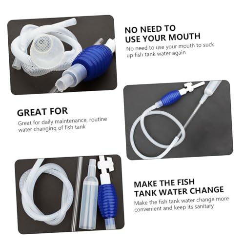 Beaupretty Manual Fish Tank Water Changer and Gravel Vacuum Pump, Medium Size Aquarium Siphon Tool for Fish Tank Cleaning and Pond Sand Washing