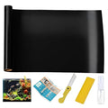 Black Aquarium Background Film, 39"x23.6"in, Static Cling Fish Tank | PVC Static Cling, No Glue, Removable, Reusable, No Residue, with Installation Kit - size: 39"x23.6"in
