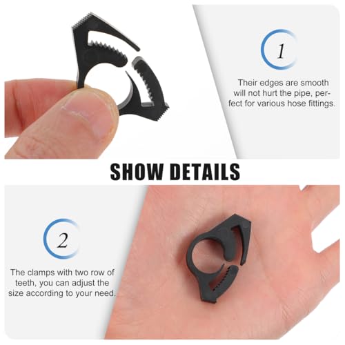 LALAFINA 10Pcs Double-Locked Nylon Hose Clips Ratcheting Design Waterproof Cable Management Clips for Secure Wiring and Tubing