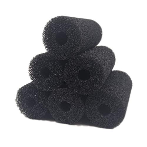 5″ Big Prefilter Sponge Foam Replacement Filtration Kit for Pond Aquarium Fish Tank, 6 Pack - color: Black, 6 Pack
