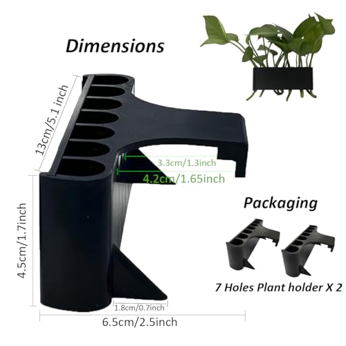 2PC 7 Holes Upgraded Aquatic Plant Cup Holder for Fish Tank - Perfect for Aquaponic Cultivation and Aquascape Decorations on Top of Tank
