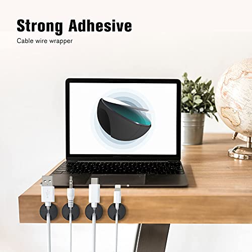 12 Pack Cable Clips, Znben Cord Organizer Holder Adhesive Cable Management Charger Wire Holder Clips for Desk, Home, Office, Car, Cubicle, Nightstand Black - color: Black, size: Small