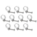 uxcell 10Pcs Double Wire Hose Clamp, 25-29mm Adjustable Stainless Steel Wire Hose Clips with M8 Bolt for Dust Collection Hose, Pump Hose Pipe - size: 25-29mm