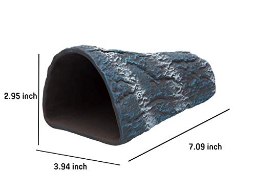 Plecoceramics Pleco Cave Cone Breeding Ceramic Decorations Fish Tank Aquarium (Blue) - color: Blue