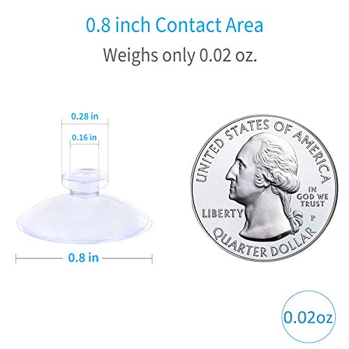 Pawfly 20 Pack Clear Suction Cups 0.8 Inch PVC Plastic Sucker Without Hooks for Home Decoration and Organization - style: 0.8 in 20pcs