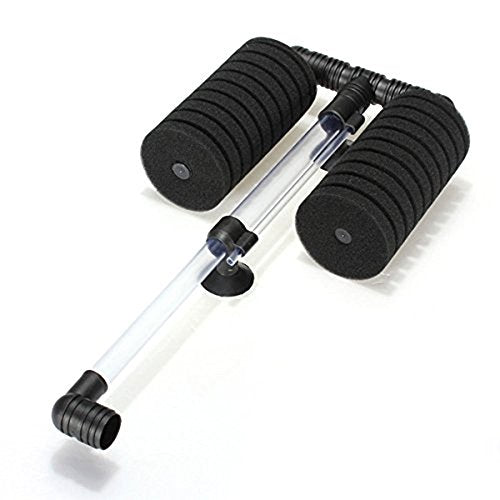XY-2822 Air Pump Double Sponge Water Filter for Aquarium - size: 1-pack