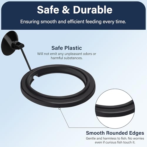 Aquarium Feeding Ring Small Round Floating Fish Food Feeder Food Holder with Suction Cup for Betta Goldfish Guppy Turtle Tank Accessries (1Pack) - size: 1Pack
