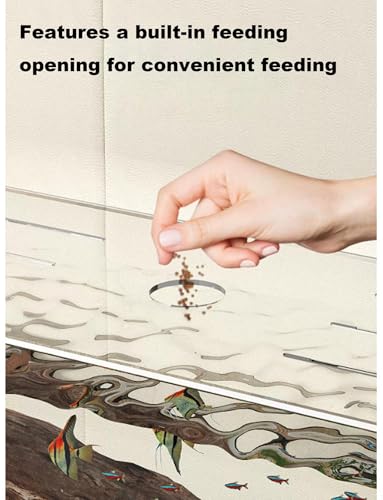 Anti Jump Aquarium Cover, 3 mm Clear Fish Tank Lid with Feeding Hole and Vent Slots, Transparent Top Cover for Open Aquariums, Shrimp Tanks(24.0x9.8in) - size: 24.0x9.8in