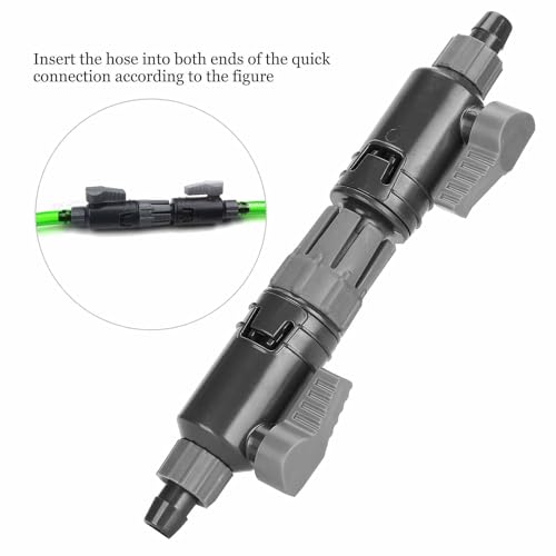 Aquarium Filter Connector Aquarium Water Control Valve Fish Hose Pipe Quick Release Double Tap Connector(/16mm)