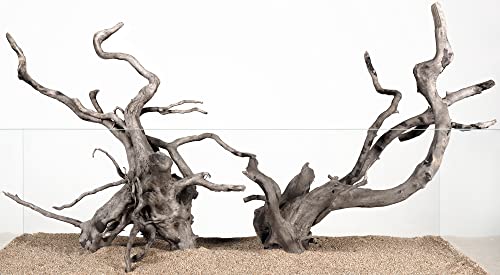 LANDEN Natural Spider Wood Aquarium Decorative Fish Tank Decorations, Driftwood Branches (12-16 Inch, XL) 4 Pcs - size: XL(12~16 inches, 30-40cm), 4pcs