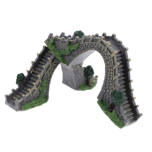 ORFOFE Sturdy PVC Bridge Model Decor for Decoration Garden Aquarium Bridge Accessory