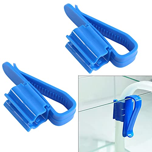 2 PCS Tube Clamp, Multifunction Fish Tank Mounting Clips Adjustable Water Pipe Tube Clamp Plastic Hose Holder for Aquarium ﻿