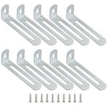 3"x1.2"x0.6"Adjustable Right Angle Brackets Metal L Bracket Heavy Duty 90 Degree Corner Fastener L-Shape Corner Brace Support Silver Shelf Bracket , 10Pcs - size: 3"x1.2", style: SILVER/10PCS