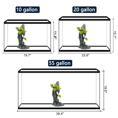 Tall Aquarium Mountain View Stone Decorations Aquarium Ornament Rock Cave Landscape Artificial Mountain Hill View Fish Tank Caves for Betta Hiding Reptile Aquarium Supply - color: Tall Cypress Mountain View