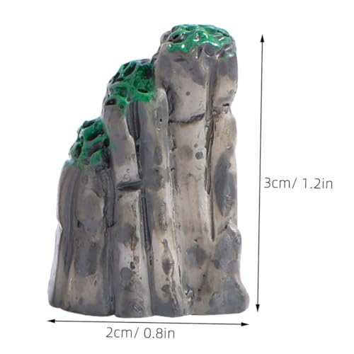 6pcs Realistic Mini Rockery Decorative Garden Ornaments for Fairy Garden and Fish Tank