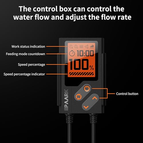 ERAARK 650GPH Submersible Water Pump 25W Ultra Quiet Small Fountain Pump with control box can control the water flow and adjust the flow rate for Aquariums, Fish Tank, Pond, Hydroponics (Black)