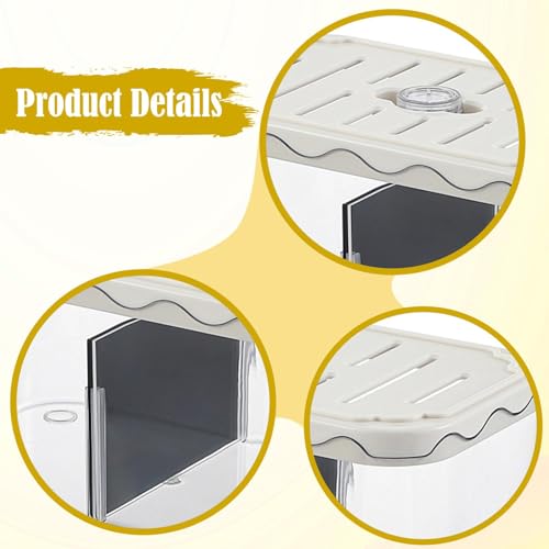 Aquarium Breeding Box, Small Aquarium, Multifunctional Table Decoration, Acclimation and Breeding Box for Clownfish, White