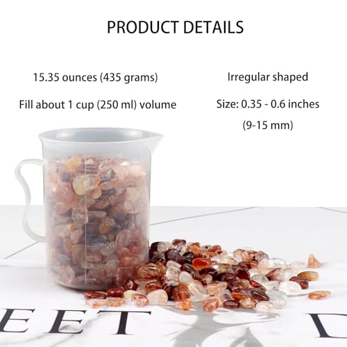 0.96LB Crushed Quartz Pebbles Fish Tank Gravel Succulent Rocks Aquarium Decorative Vase Filler Natural Stones Tumbled Polished Bulk - Crystal Pebbles - color: Crystal Pebbles