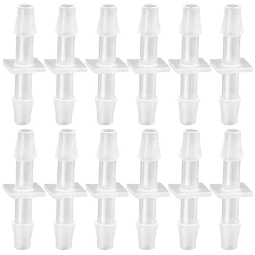 Plastic 1/8” hose ID Barb pipe connectors Joint Splicer Mender Adapter Union Boat Water Air Aquarium O2 Fuel (pack of 12) - size: 1/8 Inch, style: 12