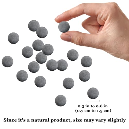 SunGrow 20 Pack Betta Fish Water Conditioner Ball, Aquarium Mineral Supplement for Fish Tank Clarity, Improve Water Quality Balance, Safe Ionic Support, 0.5 Inch Sphere
