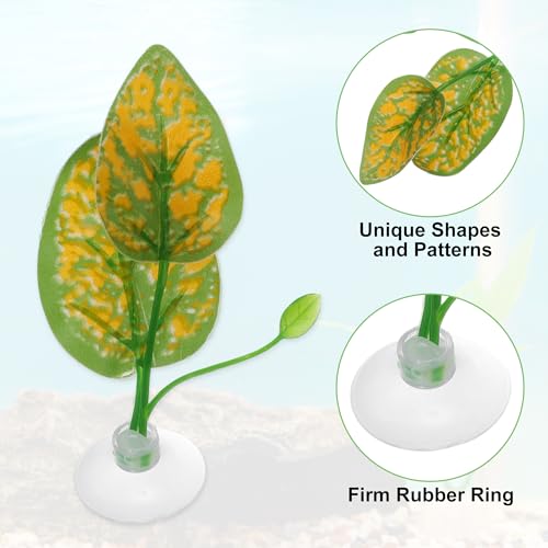 Betta Fish Leaf, Natural Habitat Simulation for Betta Spawnings Grounds, Betta Spawnings Leaves, Resting Bed, Large Small Leaves, Orange Deep Green