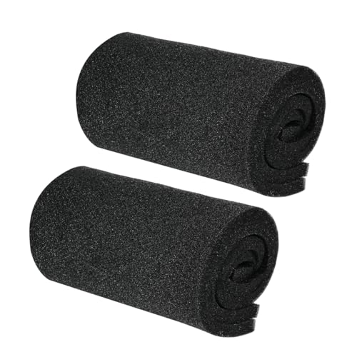 AQUANEAT 2 Pack Aquarium Bio Sponge Filter Media Pad Cut-to-Size Open Cell Foam Sheet for Fish Tank Sump (28" x 11" x 0.5"H) - size: 28" x 11" x 0.5"H